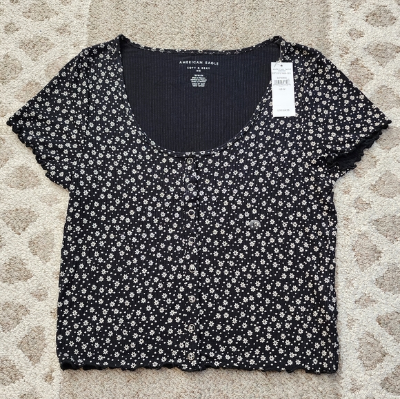 American Eagle Outfitters Soft & Sexy Ribbed Tee - Picture 3 of 9